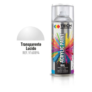 SPRAY ACRILICO TRASPARENTE LUCIDO 400ML RAL 9201.