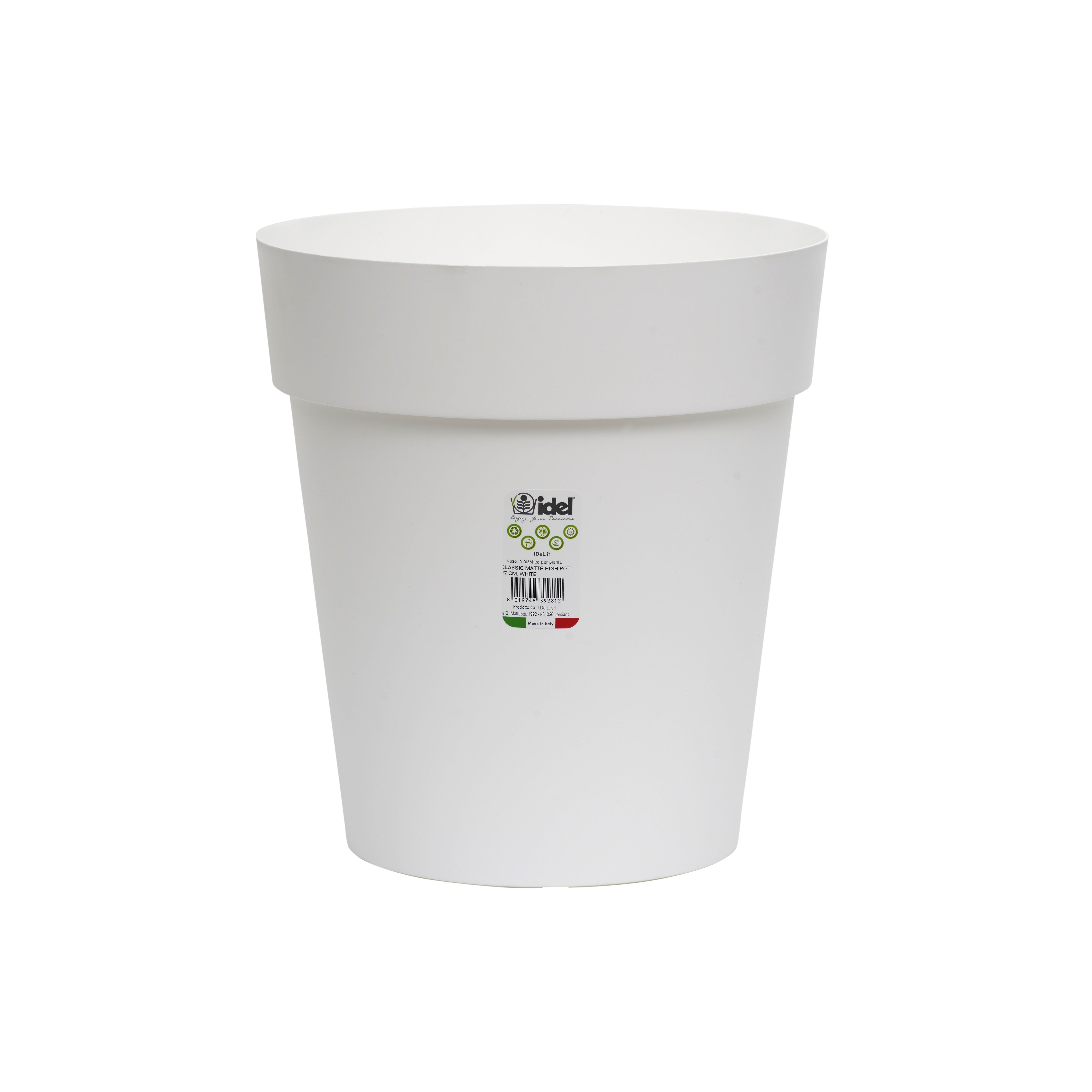 VASO HIGH POT D.32XH35,2CM BIANCO.