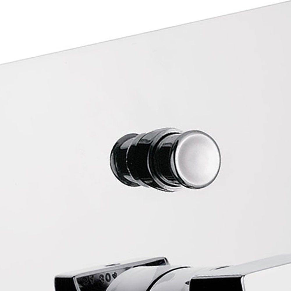 Rubinetto doccia incasso con deviatore, linee minimali e squadrate della serie cube waterfall