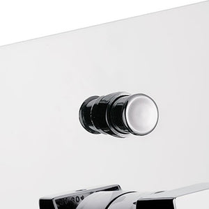 Rubinetto doccia incasso con deviatore, linee minimali e squadrate della serie cube waterfall