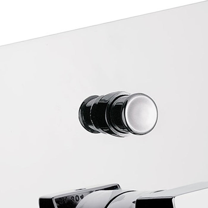 Rubinetto doccia incasso con deviatore, linee minimali e squadrate della serie cube waterfall