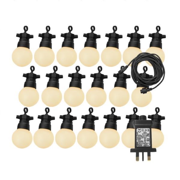 CATENA LUMINOSA PER ESTERNO 20 LUCI 11LM 24V (TRASF.INCLUSO) HONOLULU LUXFORM