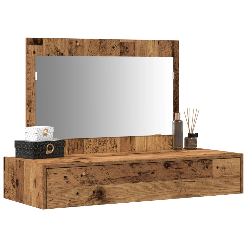 Tavolo da Toeletta Appeso - Legno Vintage - 100x40x70 cm