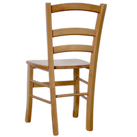 Sedia da sala da pranzo venezia legno noce chiaro con seduta in massello