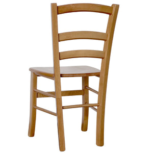 Sedia da sala da pranzo venezia legno noce chiaro con seduta in massello