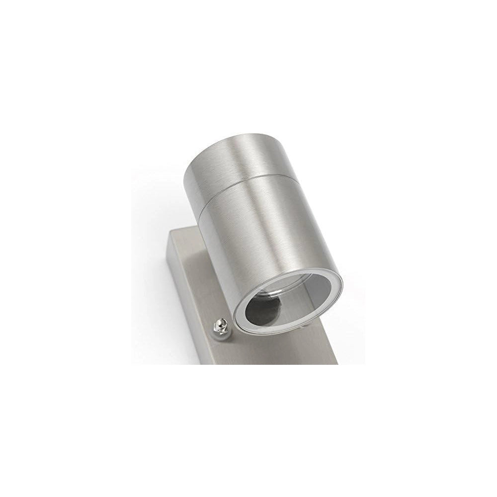 Trade Shop - Applique Lampada Da Parete Corpo In Alluminio Con Sensore Movimento Gu10 Ip44 -
