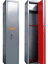 ARMADIO PORTAFUCILI 7 POSTI UTILIA SECURITY CON TESORETTO CM. 40X28X148H