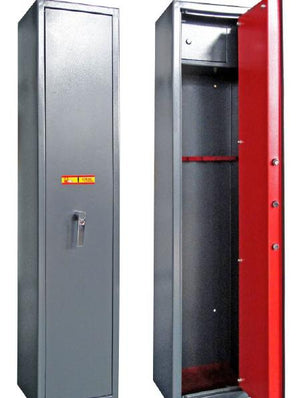 ARMADIO PORTAFUCILI 7 POSTI UTILIA SECURITY CON TESORETTO CM. 40X28X148H