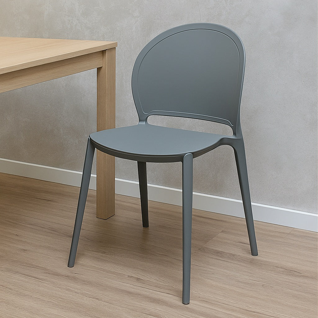 SEDIA INES 54X48XH81CM GRIGIA.