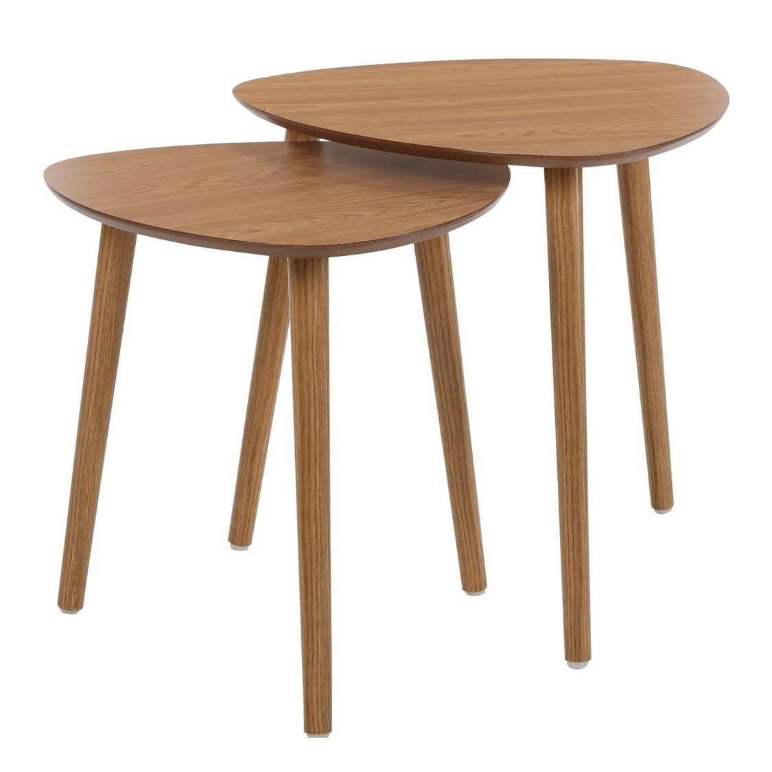 SET 2 TAVOLI BASSI 40XH41-45XH44,5CM LEGNO.