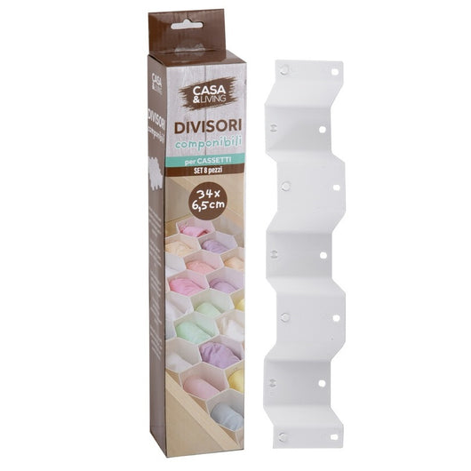 SET 8 DIVISORI INTERNI PER CASSETTI 34X6,5CM