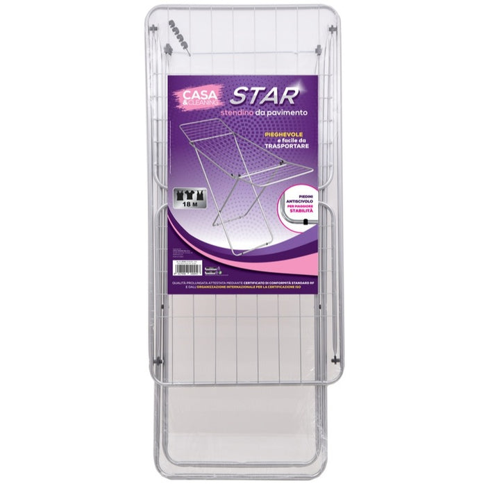 STENDIBIANCHERIA STAR 18M IN METALLO SILVER.