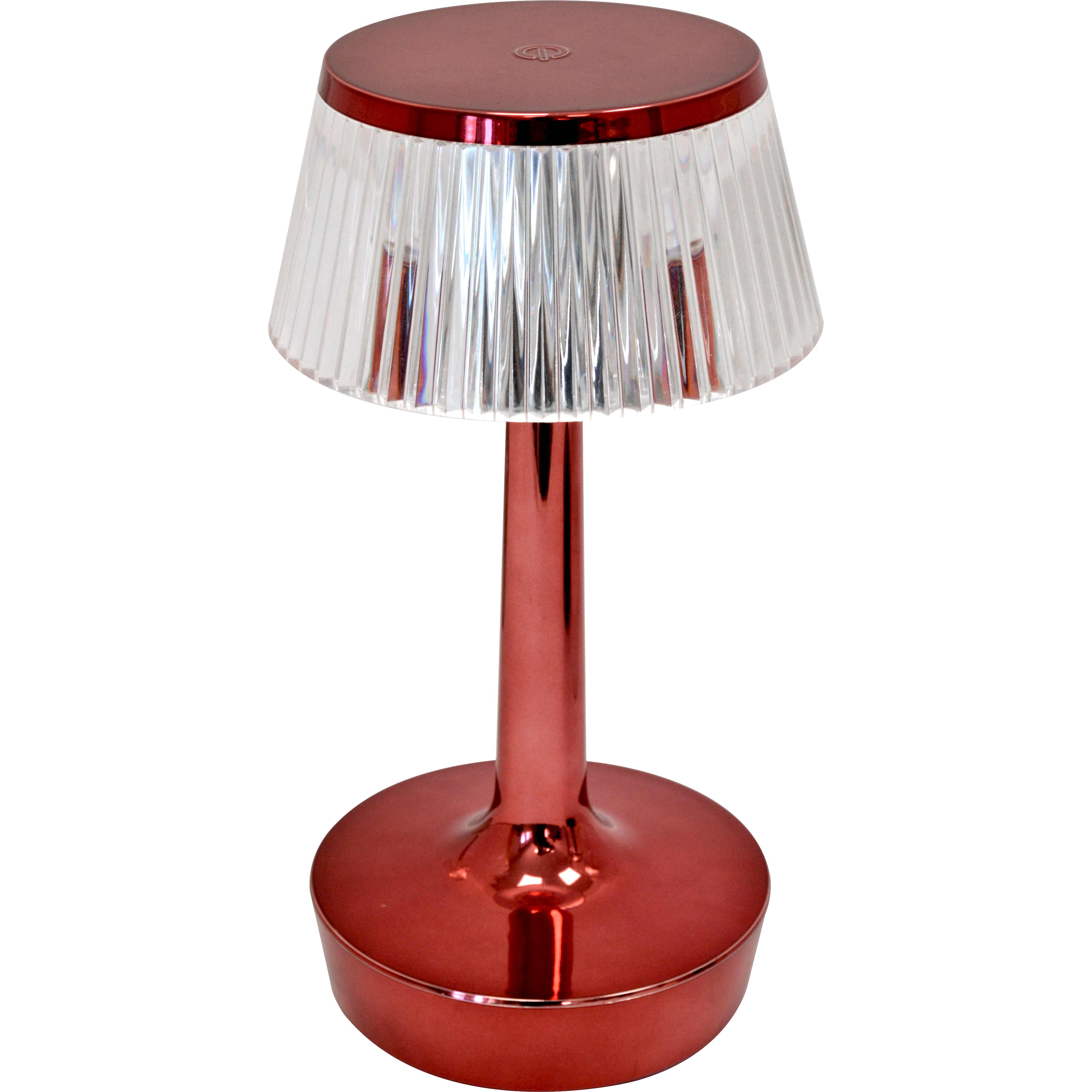 Lampada da Tavolo a LED Ricaricabile JUN | Rossa,  tre tonalità di illuminazione