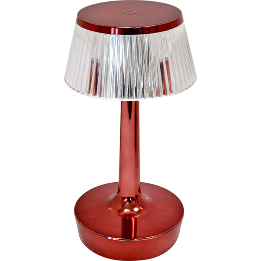 Lampada da Tavolo a LED Ricaricabile JUN | Rossa,  tre tonalità di illuminazione