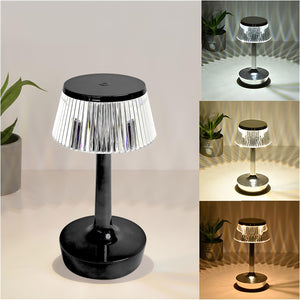 Lampada da Tavolo a LED Ricaricabile JUN | Nera,  tre tonalità di colore