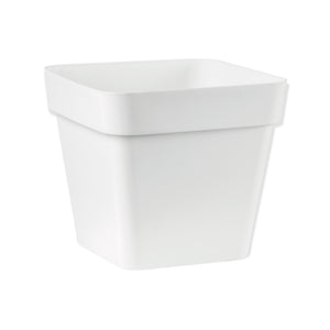 Vaso Cleo quadrato in plastica 34 cm Veca Color: BIANCO