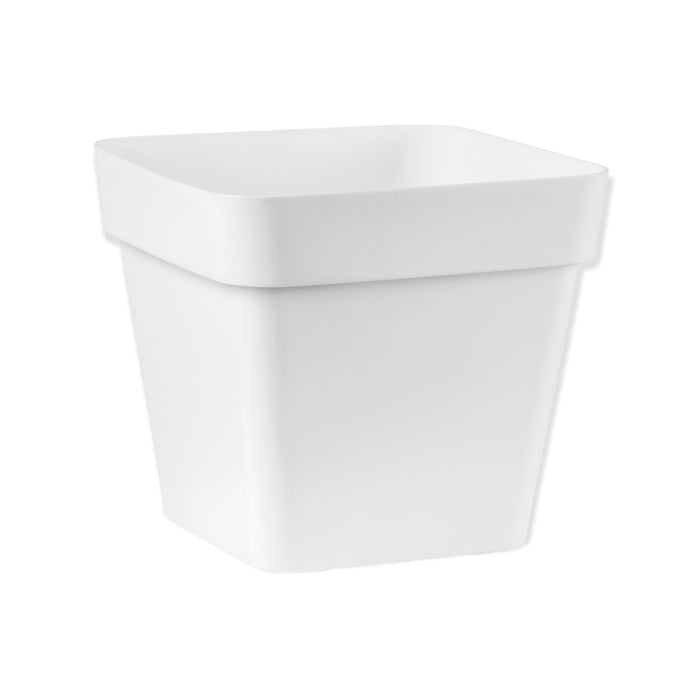 Vaso Cleo quadrato in plastica 34 cm Veca Color: BIANCO