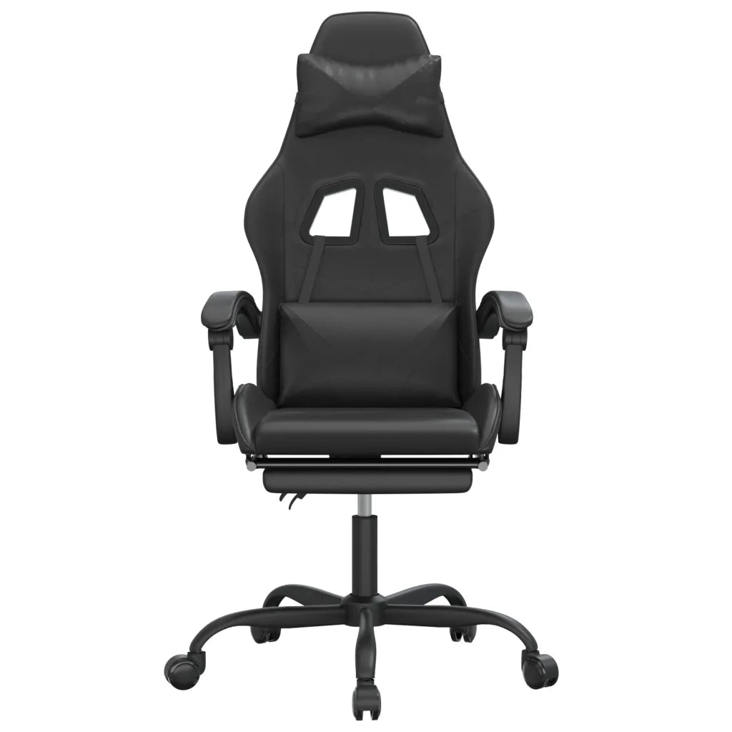 Sedia da Gaming | Sedia da e-sports con Poggiapiedi Nero in Similpelle