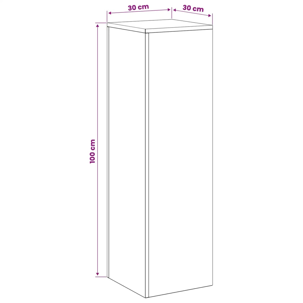 Supporto per piante Argento 30 x 30 x 100 cm Acciaio 8012512