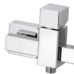 Rubineto cube waterfall per esterno doccia, design quadro e minimale