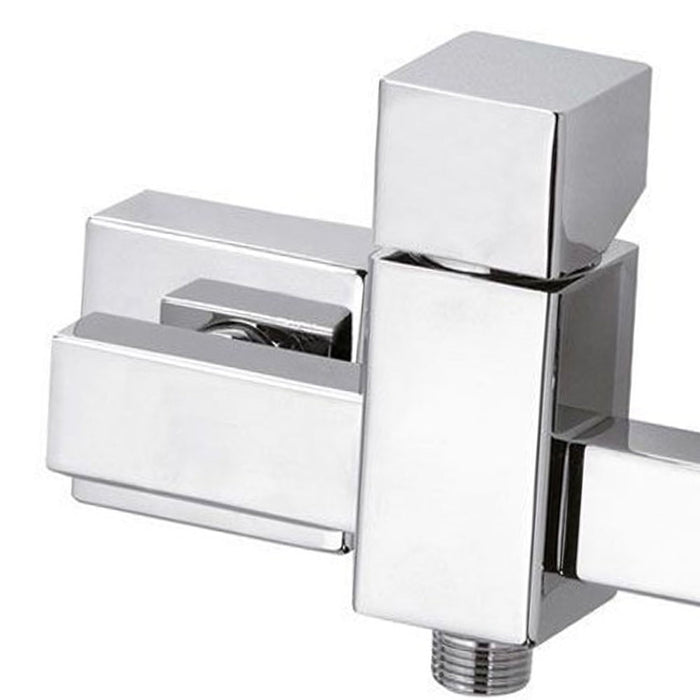 Rubineto cube waterfall per esterno doccia, design quadro e minimale