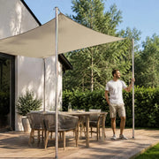Sunshade Sail Poles, 2 Pieces, 200 Cm, Galvanized Steel