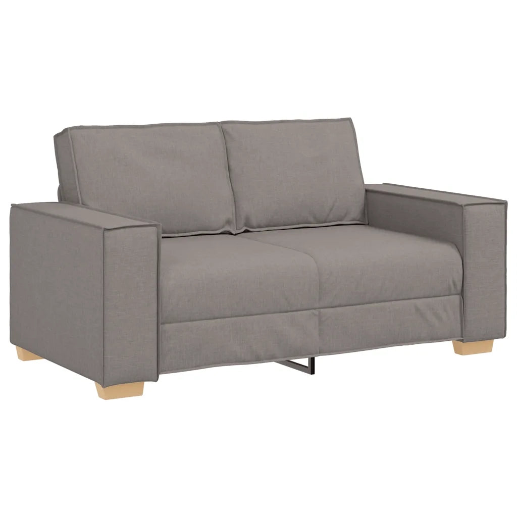Set di Divani 2 pz con Cuscini Tortora in Tessuto 3324697