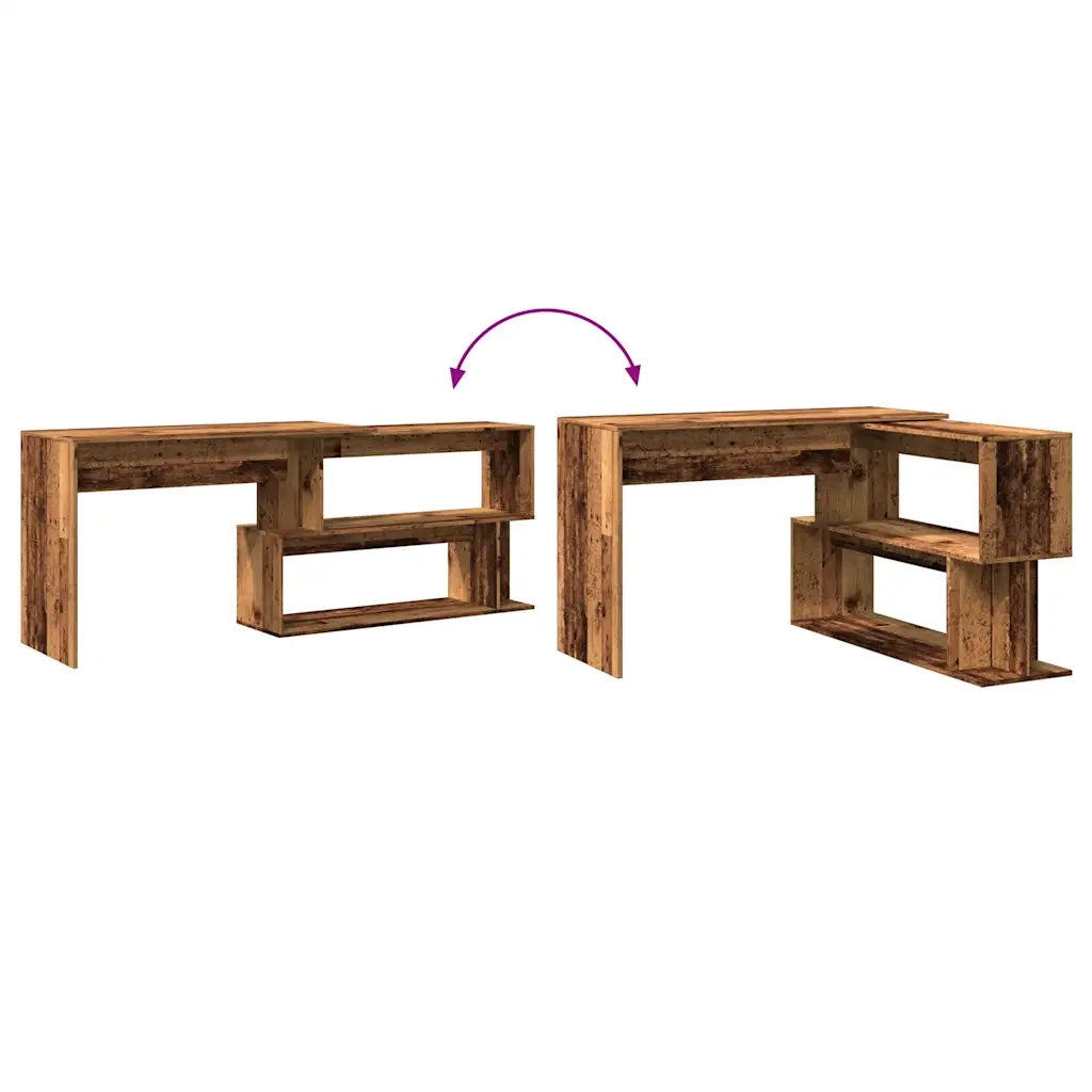 Scrivania ad Angolo Legno Vecchio 200,5x50x76 cm Truciolato 855956