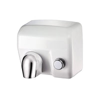 Asciugamani elettrico con pulsante bianco