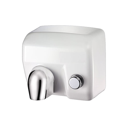 Asciugamani elettrico con pulsante bianco