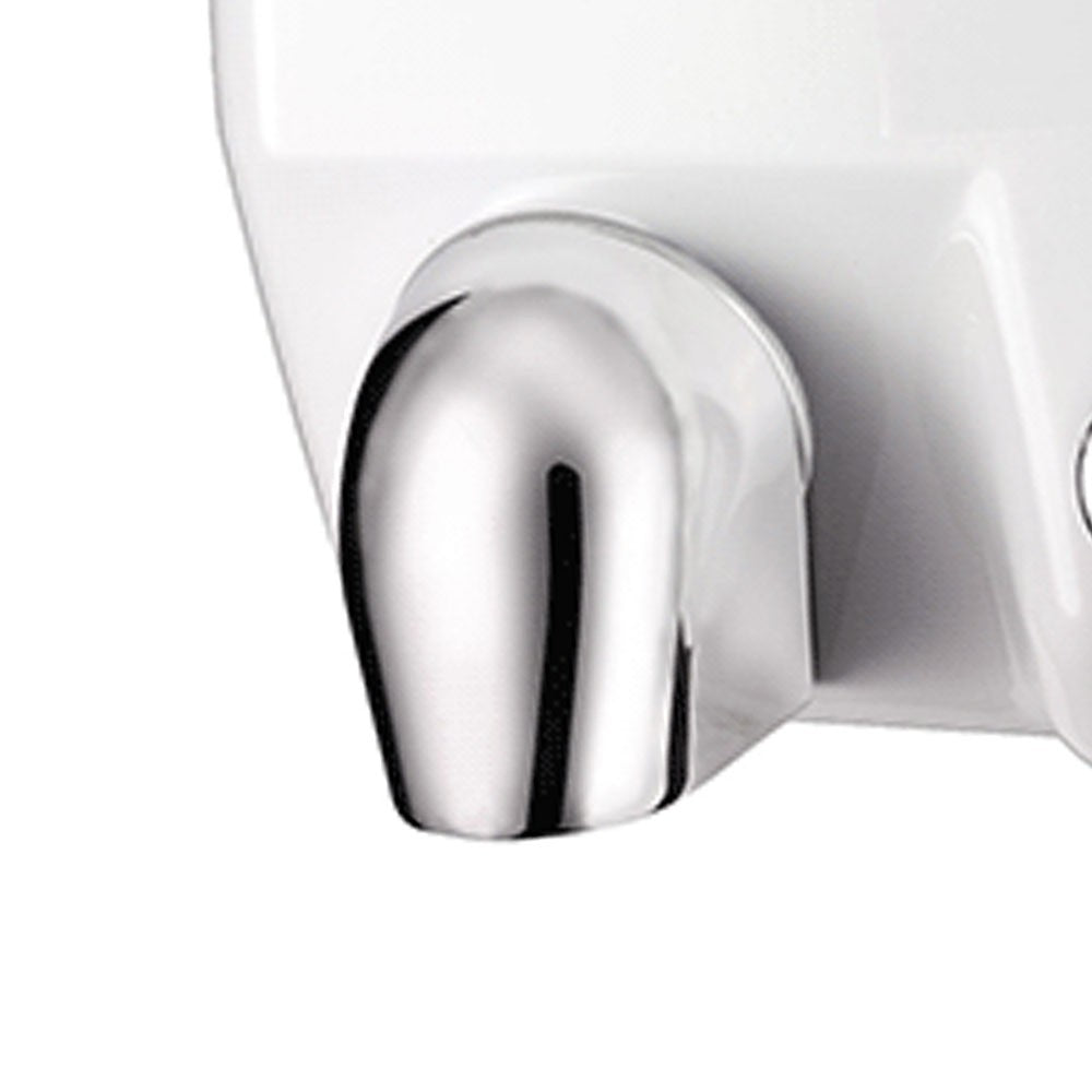 Asciugamani elettrico con pulsante bianco