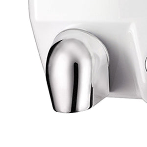 Asciugamani elettrico con pulsante bianco