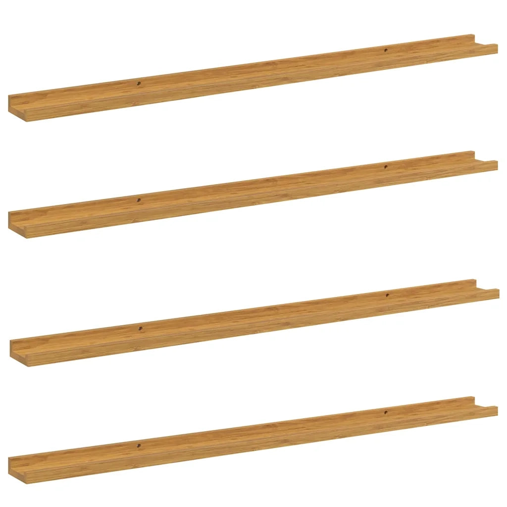 Scaffale da parete 4 pcs Beige 115 x 9 x 3 cm Legno multistrato 42020040