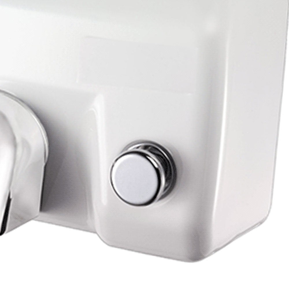 Asciugamani elettrico con pulsante bianco