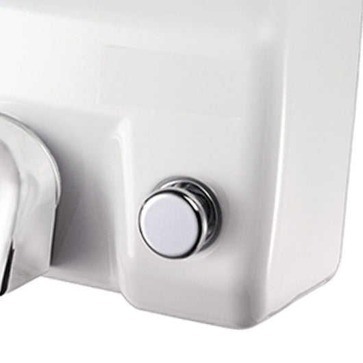 Asciugamani elettrico con pulsante bianco