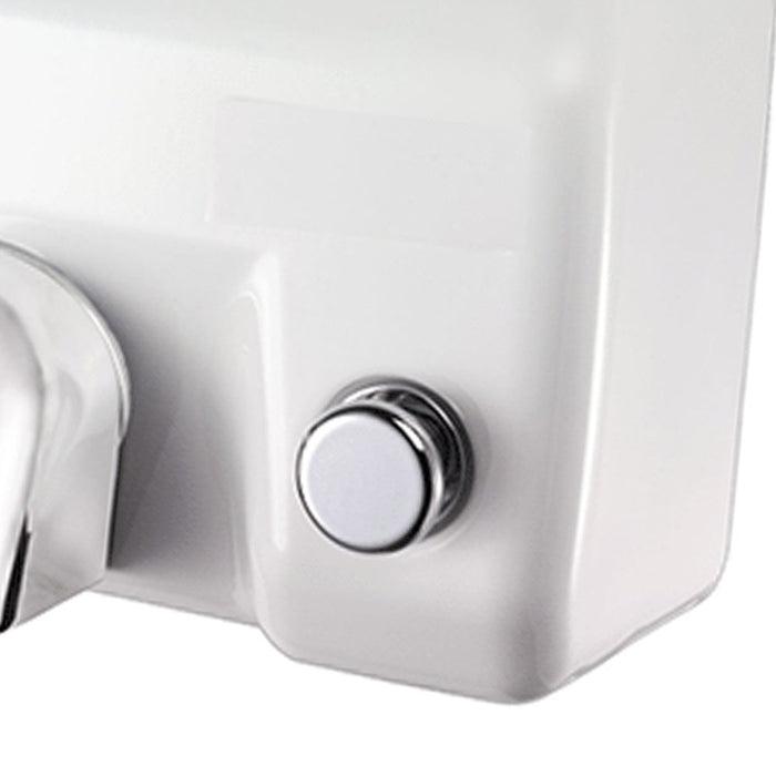 Asciugamani elettrico con pulsante bianco