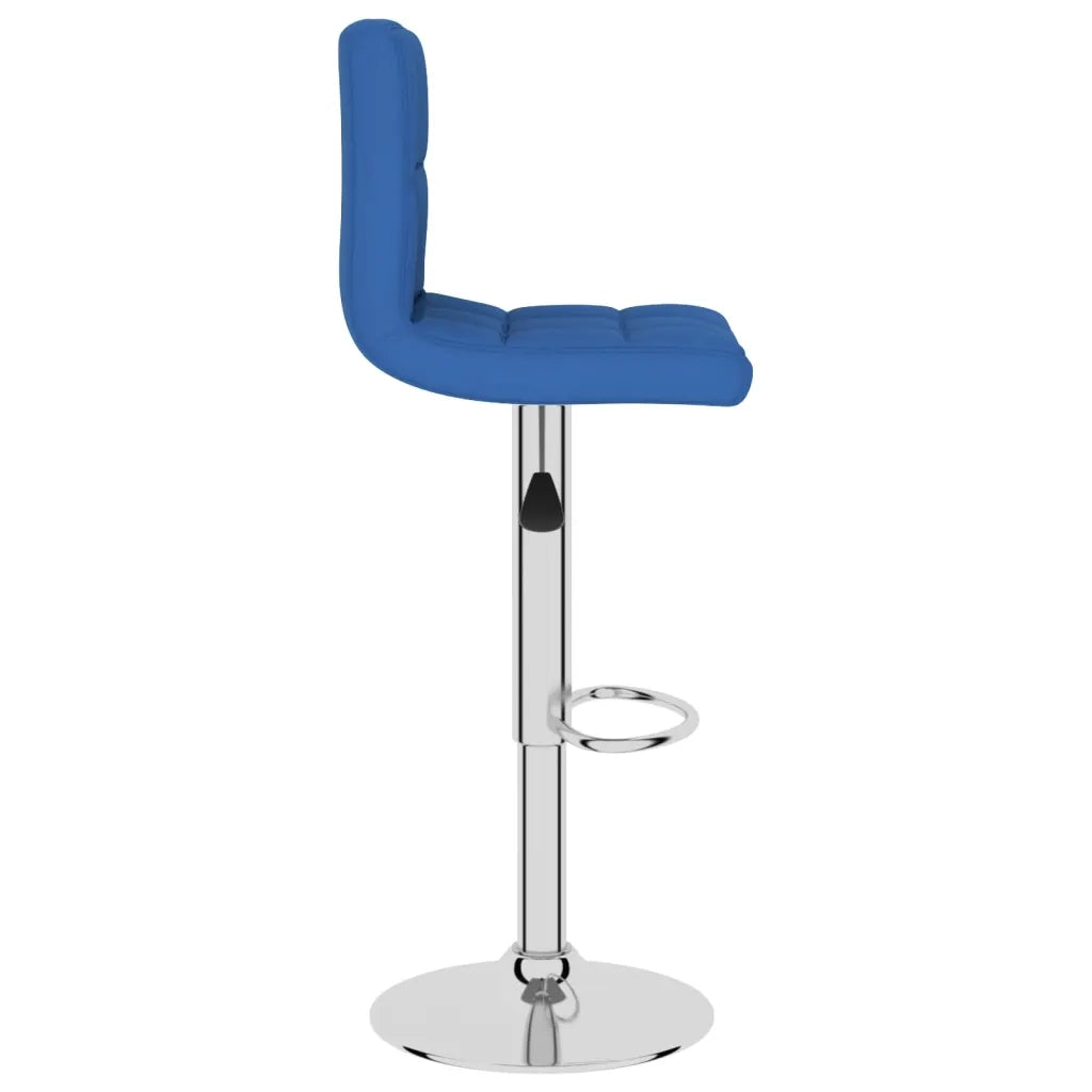 Sgabelli da Bar 2 pz Blu in Tessuto 334243