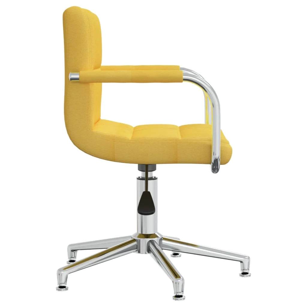 Sedia girevole da ufficio/sedile da studio giallo senape sedia da scrivania per computer tessuto giallo 02_0024139