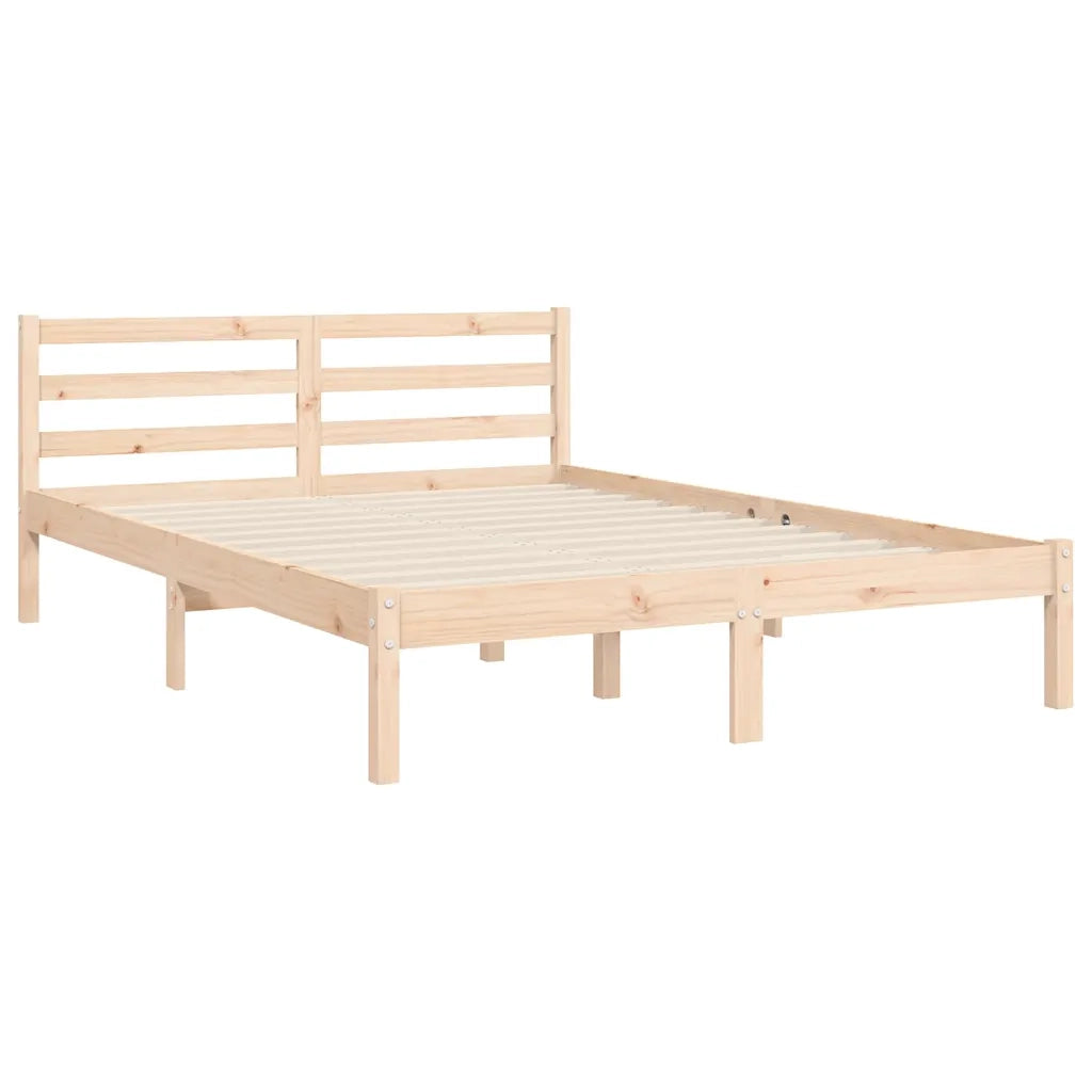 Giroletto con Testiera-Struttura Letto con testiera 140x190 cm in Legno Massello 826200