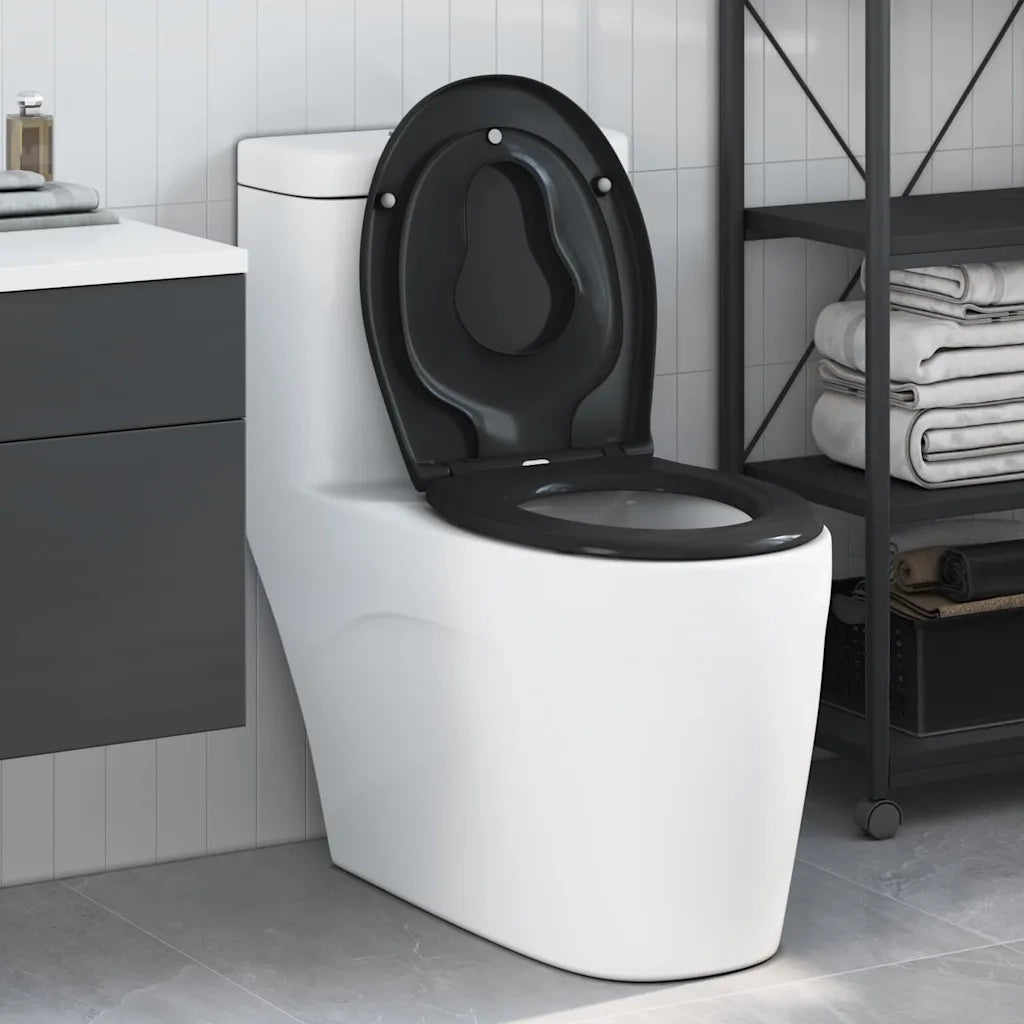 Sedile del WC Nero 47 x 37 x 4 cm Duroplast 42002352