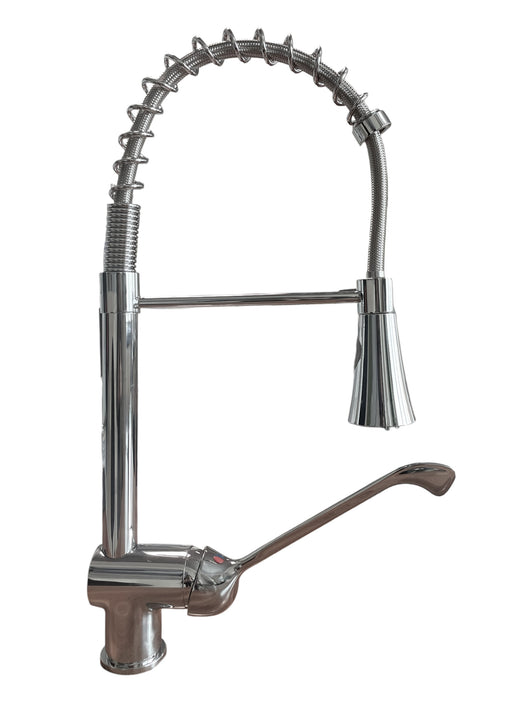 Rubinetto miscelatore estrabile con leva clinica e doccetta multigetto