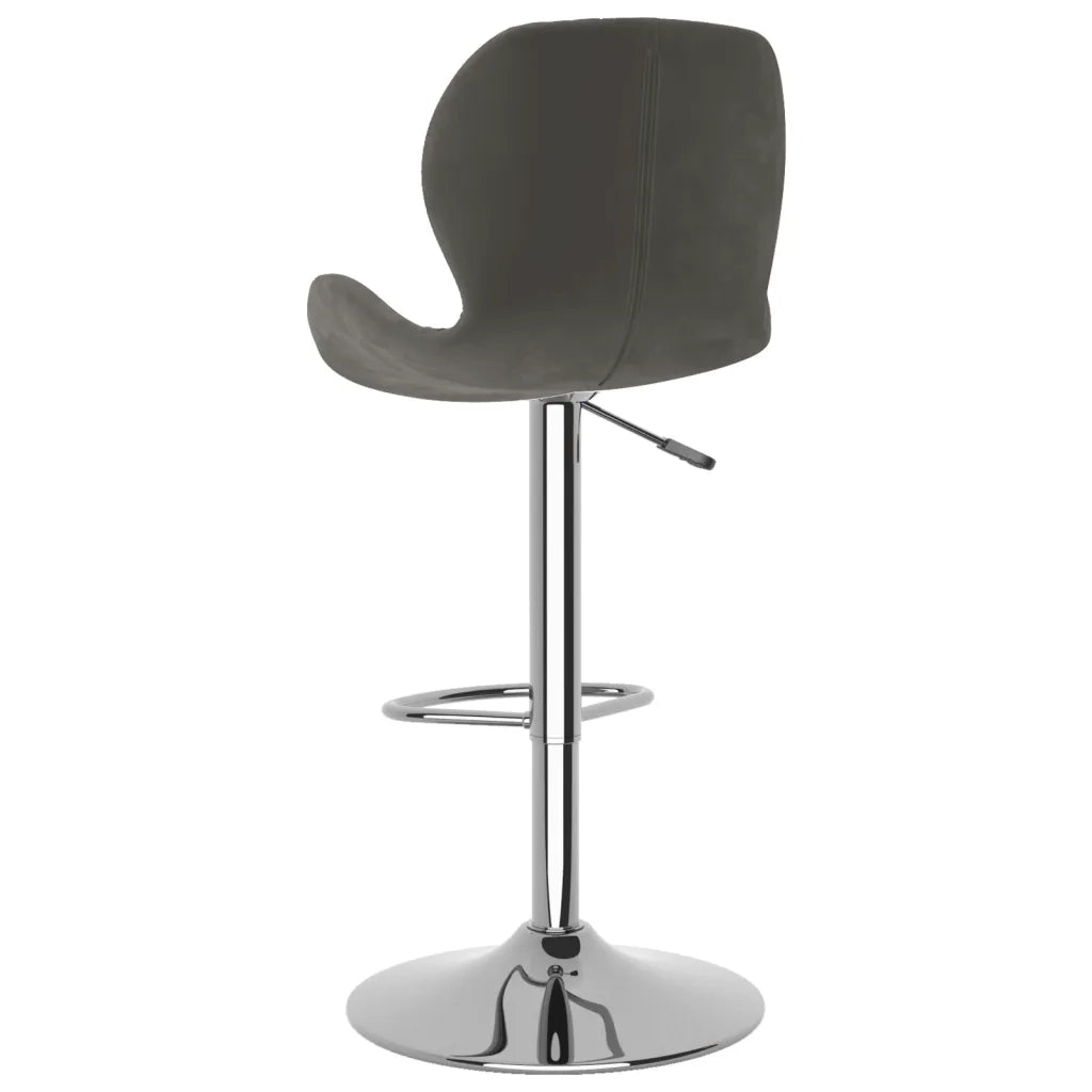 Sedie da Bar 2 pz Grigio Scuro in Velluto 334912