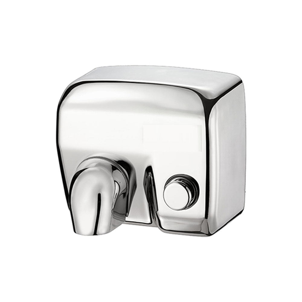 Asciugamani elettrico con pulsante lucido