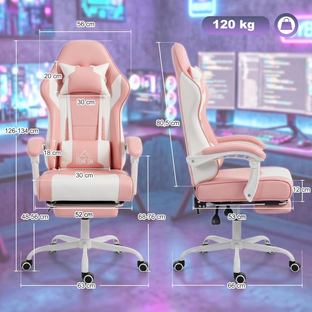 Poltrona Massaggiante Reclinabile con Poggiapiedi ¨C zephmum ¨C Rosa