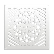 ABBEY ROSE - Pannello in PVC traforato - Parasole Colore: bianco, Misura: 48x48 cm