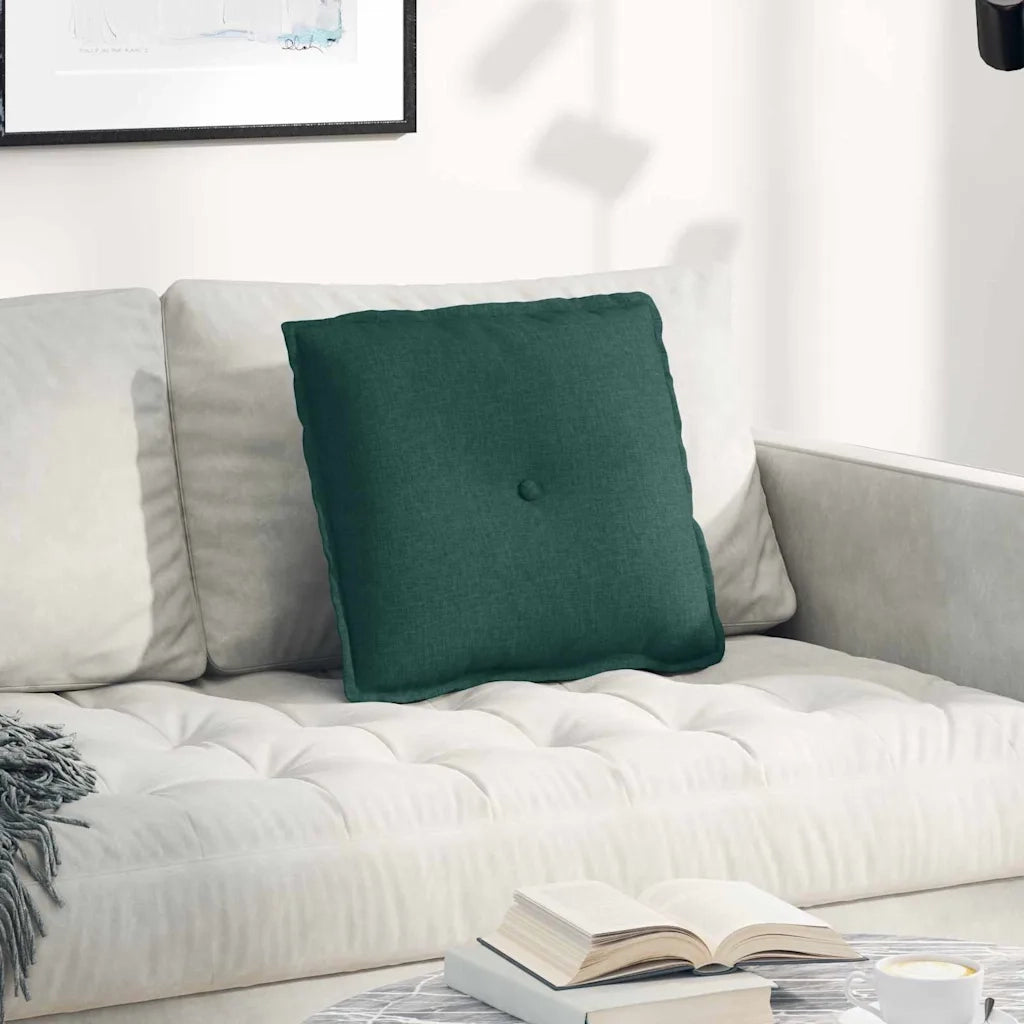 Cuscino per Schiena Verde Scuro 50 x 19 x 45 cm Tessuto 42014620