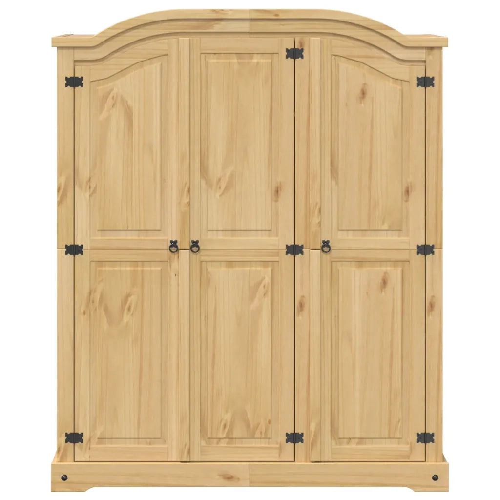 Armadio Corona 151,5x52x186 cm in Legno Massello di Pino 4012158