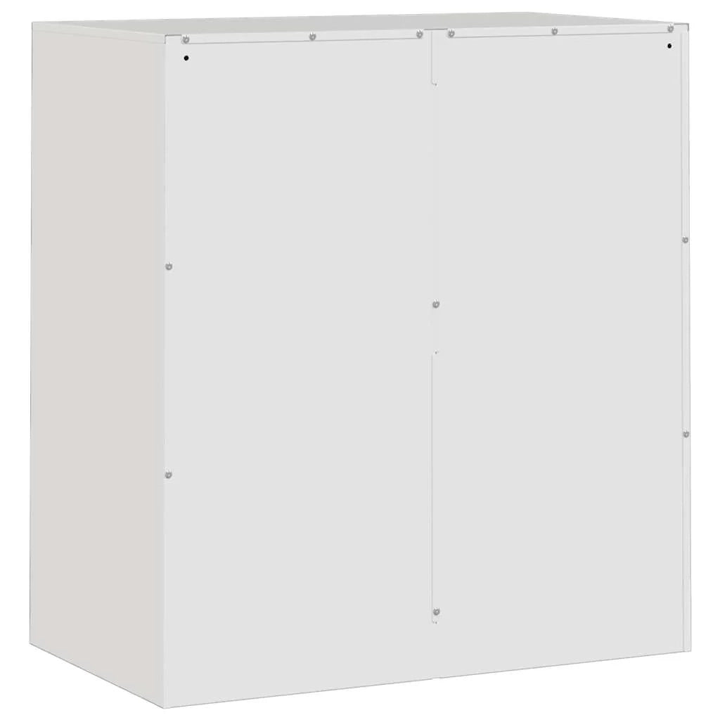 Buffet credenza cassettiera armadio mobile contenitore organizer per cucina soggiorno salotto 67 x 39 x 73 cm acciaio bianco 02_0030386