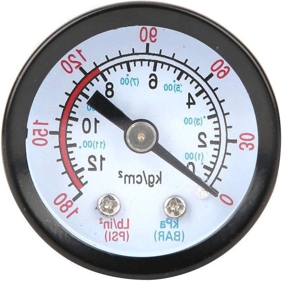 Componenti compressore a aria - manometro a goccia rotondo 0-180 psi Y40 Iron Shell - strumento manometro per compressore a vite compressore a pistone.