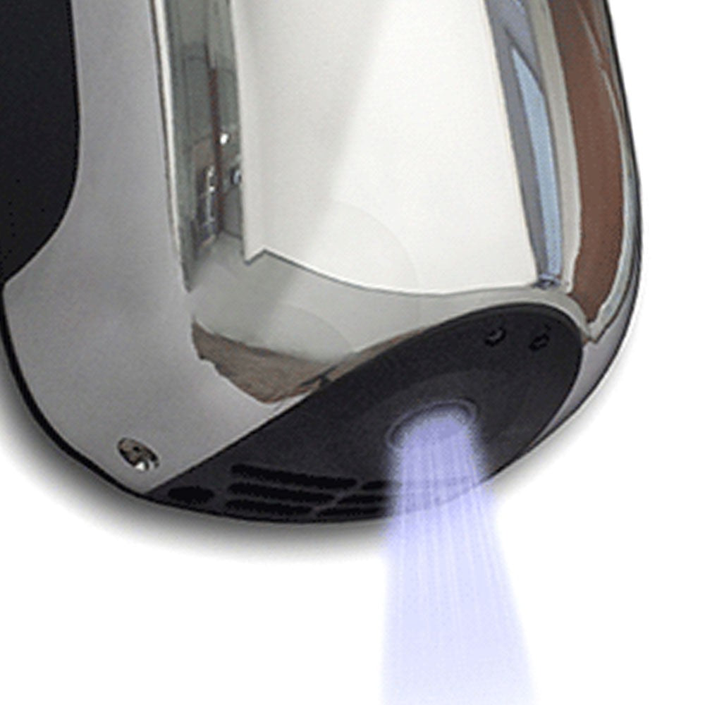 Asciugamano mini jet automatico con fotocellula cromato da 900 watt